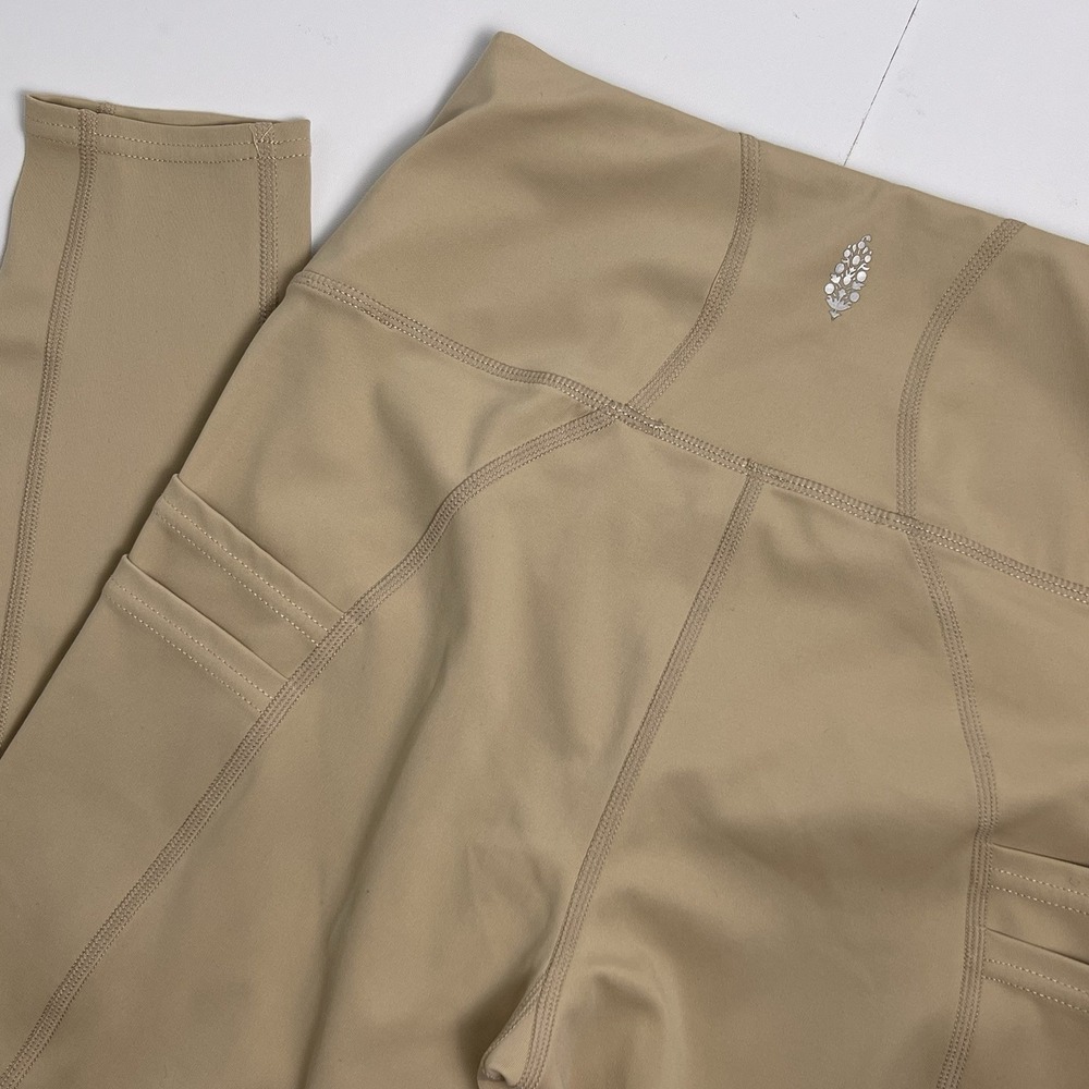 Free People Movement Small P Tan Beige Nude Leggings High Rise Athletic